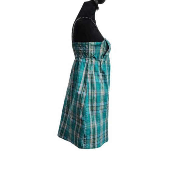 Xhilaration Strapless Bowfront Summer Dress Plaid Junior's Medium - Picture 5 of 7